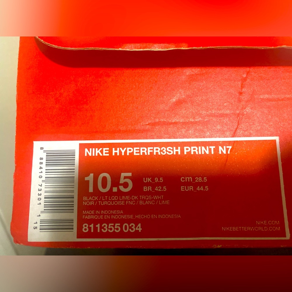 🔥NIB Nike HyperFresh Print Mens size 10.5 - Picture 4 of 12